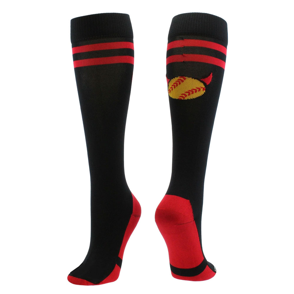 Softball Logo Over the Calf Socks (multiple colors)