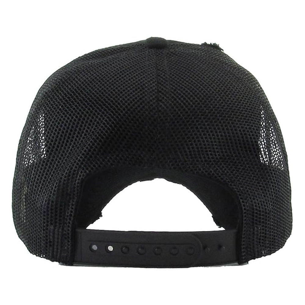 Customized Trucker Hats (Black with Distressed)